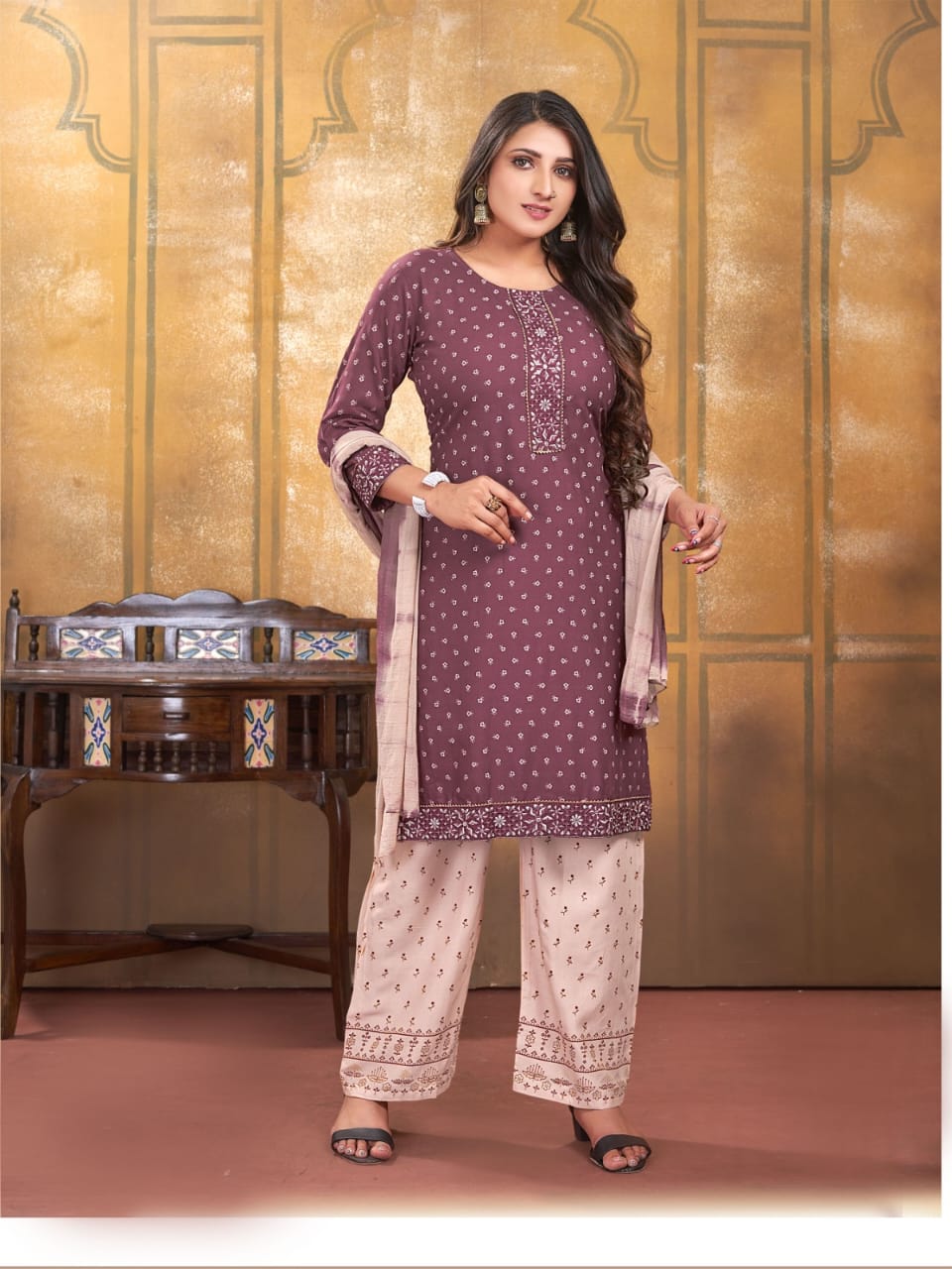 Kinti Chunri Vol 4 Rayon Kurti With Bottom Dupatta Collection
